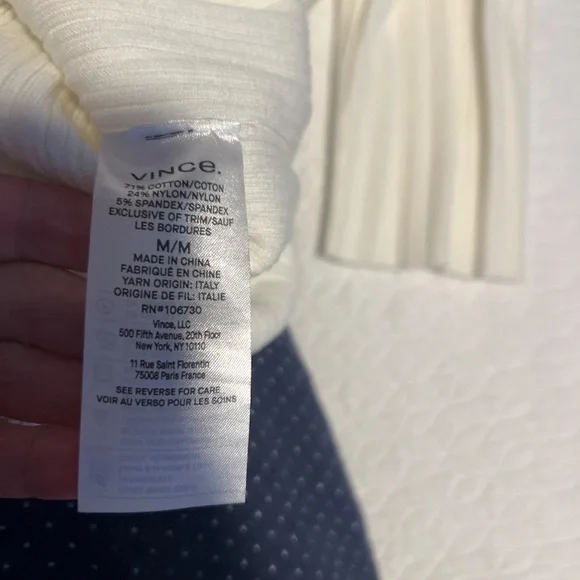 VINCE polo sweater white sweater - Picture 7 of 7